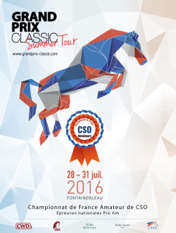 Variation d'affiche pour le Grand Prix Classic Summer Tour, avec une palette de couleurs distincte.