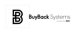L'image présente le logo de BuyBack Systems, composé d'un 'B' stylisé et du nom de l'entreprise, avec la mention 'powered by BGH'.