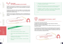 Pages abordant l'équilibre vie professionnelle/vie privée et l'environnement de travail sécurisé.