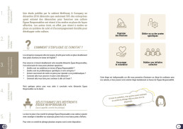 Page expliquant les constats avec des icônes d'action pour organiser et fédérer.