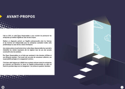 Page d'avant-propos avec illustration symbolique d'une porte ouverte vers l'avenir.