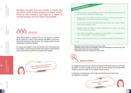 Page intérieure détaillant les bonnes pratiques avec icônes thématiques et bulles de texte.