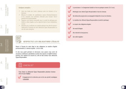 Section sur les obligations légales et une checklist visuelle des points clés à respecter.