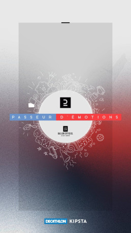 Affiche verticale graphique avec le slogan 