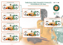 Tableau des phases finales du tournoi eSeries, avec le visuel principal en arrière-plan.
