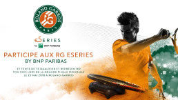 Affiche promotionnelle avec le visuel principal et un appel à l'action pour le tournoi eSeries.