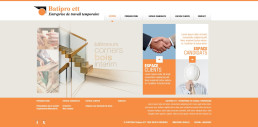 Capture d'&eacute;cran de l'interface web Batipro ett, pr&eacute;sentant navigation, logo et sections clients/candidats.