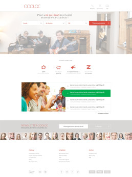 Variante de la page d'accueil avec un visuel de groupe, soulignant l'aspect communautaire.