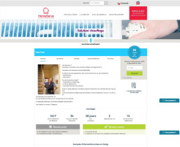 Page web Homeserve présentant la solution chauffage avec ses avantages et tarifs détaillés.