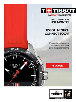 Écran d'accueil invitant à jouer au concours de pronostics Top 14.