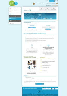 Page détaillée présentant les services Dolce Ô, leurs conditions et tarifs.
