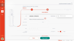Deuxième étape d'ajout d'une borne, axée sur les informations d'identité du point de charge.